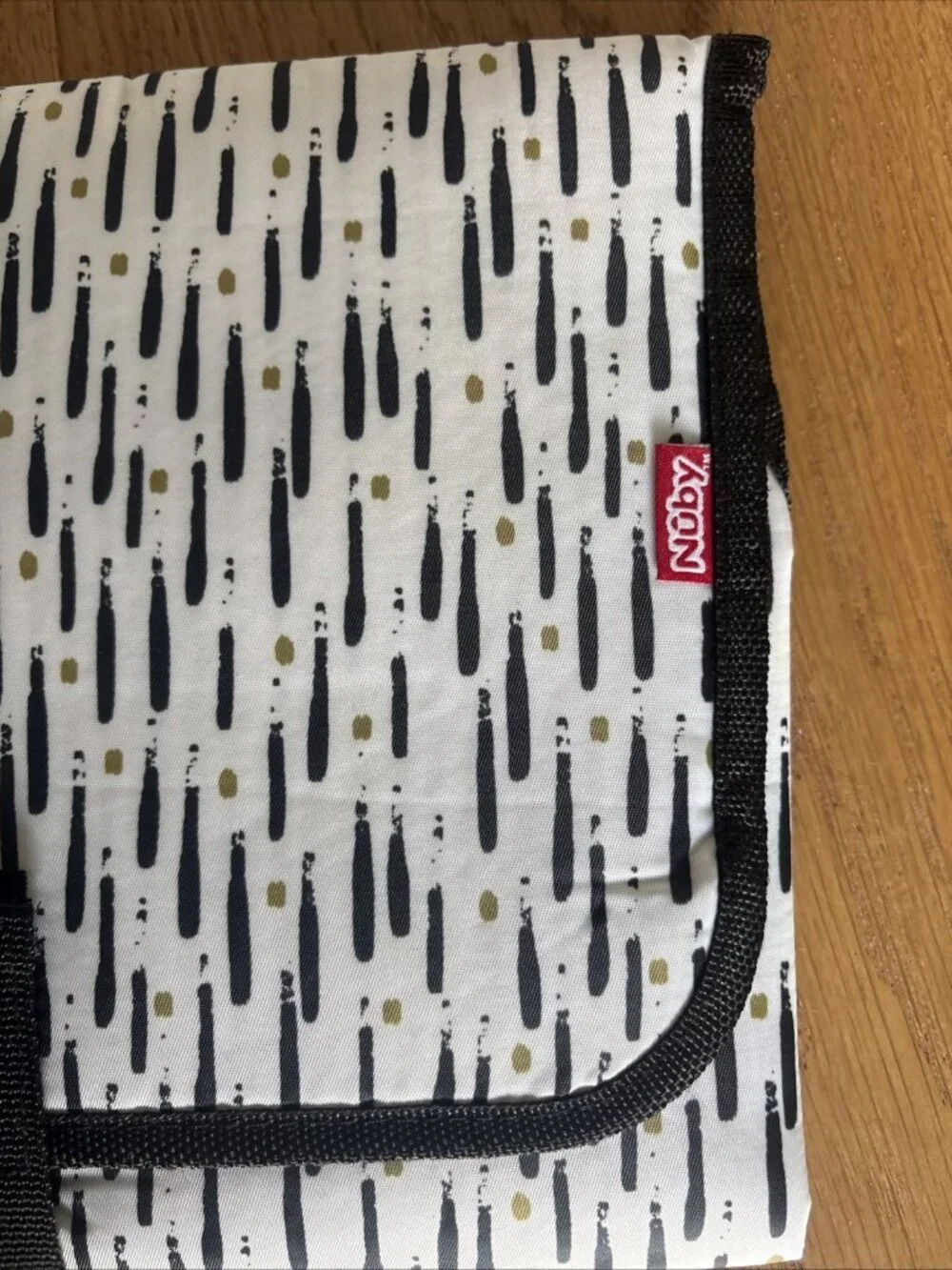 Nuby Changing Pad For Baby White And Black Design Potable Waterproof Lightweight